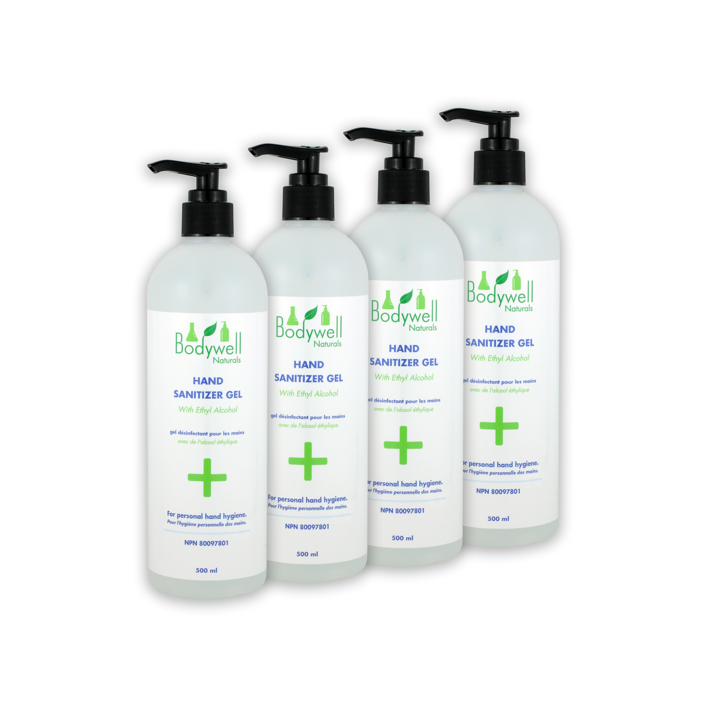 Hand Sanitizer Gel No Fragrance (500ml X 4)