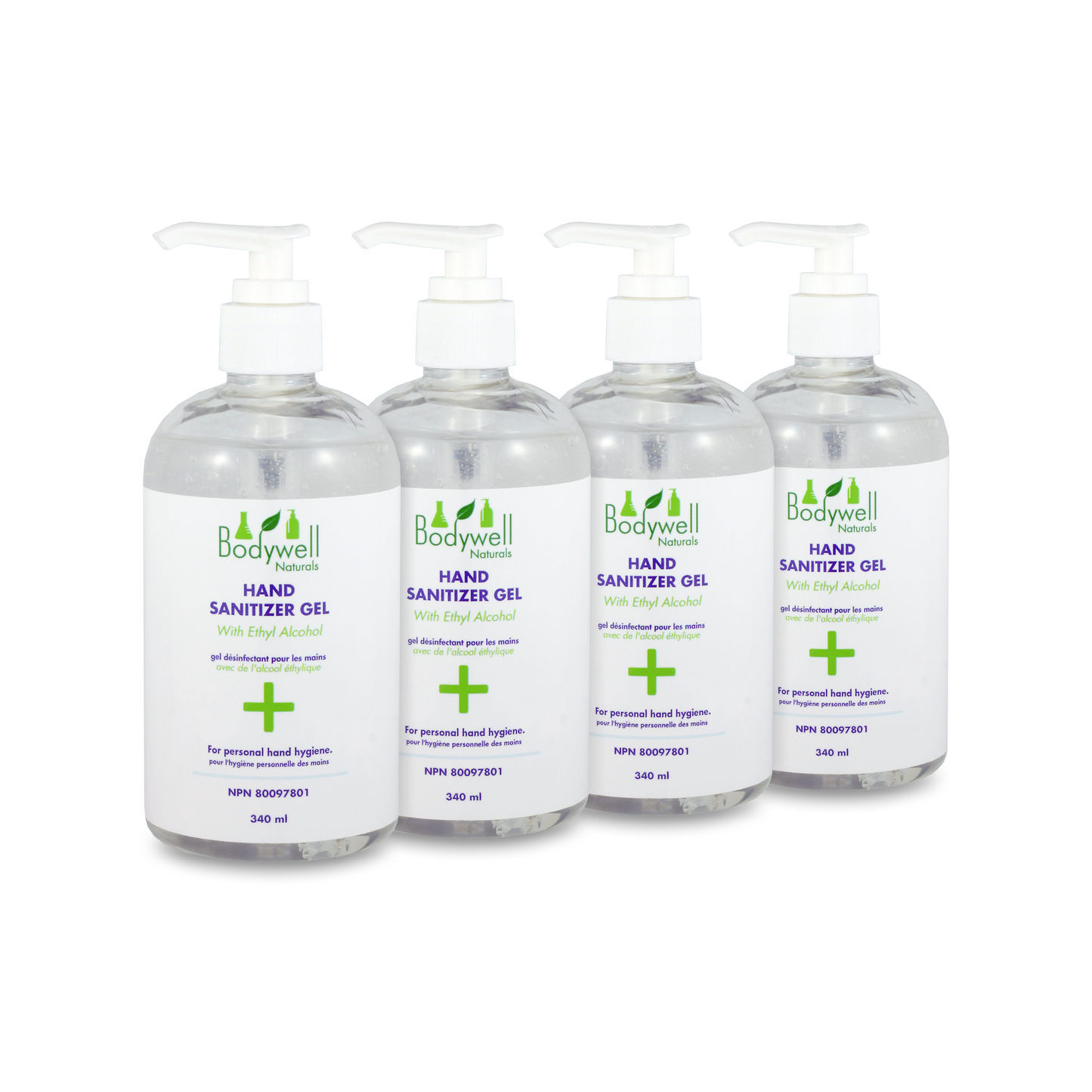 Hand Sanitizer Gel No Fragrance (340ml X 4)