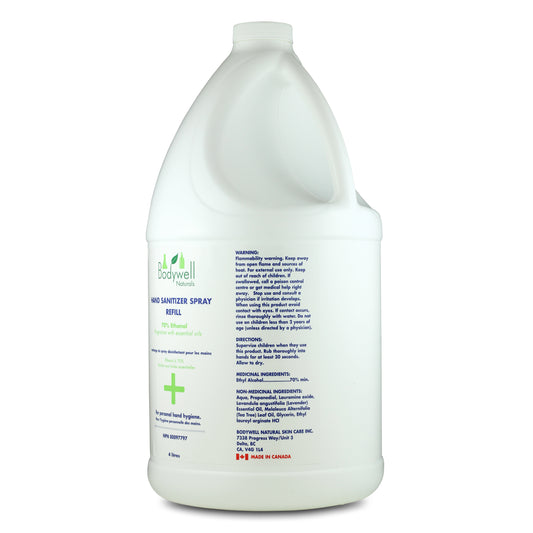 Hand Sanitizer Spray With Essential Oils (4 Litre Jug For Refills)